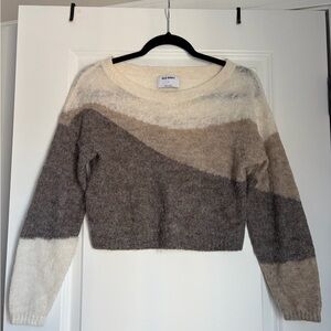 Colorblock Crop Sweater